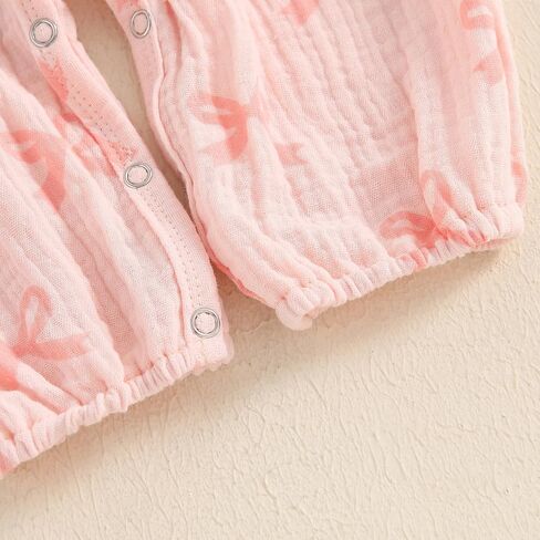 Newborn Baby Girl Halloween Outfit Cotton Linen Pumpkin Jumpsuit Romper | Baby Girl First Halloween Ruffle Sleeve Bubble Bodysuit Long Overalls with Bow Fall Playsuit Clothes 0 3 6 12 18 Months in Saudi Arabia