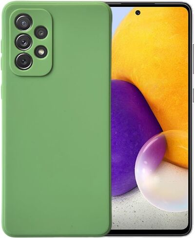 Compatible with Samsung Galaxy A72 Soft Liquid Silicone Gel Cell Phone Mobile Basic Back Case Cover (White) in Saudi Arabia