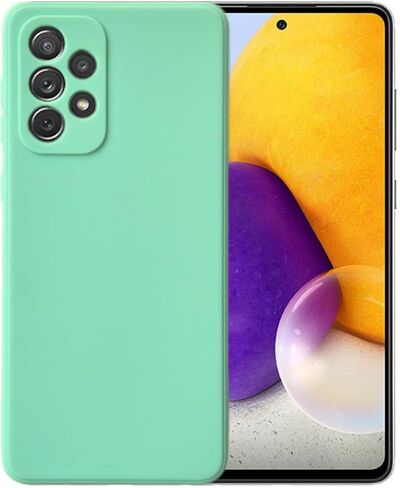 Compatible with Samsung Galaxy A72 Soft Liquid Silicone Gel Cell Phone Mobile Basic Back Case Cover (White) in Saudi Arabia