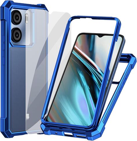 Ailiber for BLU View 5 Case, BLU View5 B160V Clear Phone Case, Transparent [Anti Yellowing], with [Screen Protector], Dual Layer Shockproof Bumper, Silicone Cell Phone Case-Gold in Saudi Arabia