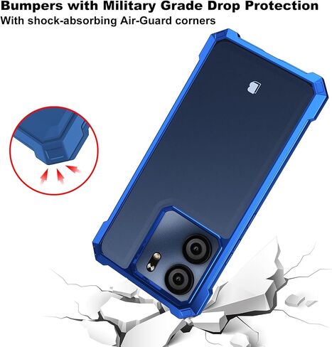 Ailiber for BLU View 5 Case, BLU View5 B160V Clear Phone Case, Transparent [Anti Yellowing], with [Screen Protector], Dual Layer Shockproof Bumper, Silicone Cell Phone Case-Gold in Saudi Arabia