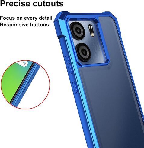 Ailiber for BLU View 5 Case, BLU View5 B160V Clear Phone Case, Transparent [Anti Yellowing], with [Screen Protector], Dual Layer Shockproof Bumper, Silicone Cell Phone Case-Gold in Saudi Arabia