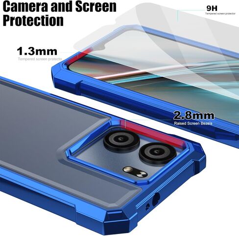 Ailiber for BLU View 5 Case, BLU View5 B160V Clear Phone Case, Transparent [Anti Yellowing], with [Screen Protector], Dual Layer Shockproof Bumper, Silicone Cell Phone Case-Gold in Saudi Arabia