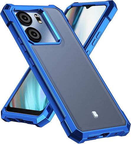 Ailiber for BLU View 5 Case, BLU View5 B160V Clear Phone Case, Transparent [Anti Yellowing], with [Screen Protector], Dual Layer Shockproof Bumper, Silicone Cell Phone Case-Gold in Saudi Arabia
