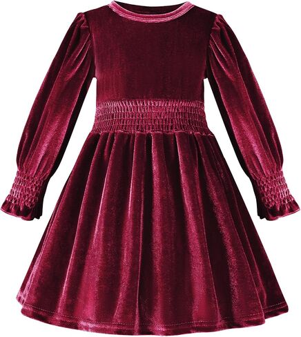 Neutocd Toddler Baby Girl Christmas Dress Long Sleeve Velvet Christmas Dress Birthday Wedding Dresses Winter Clothes in Saudi Arabia