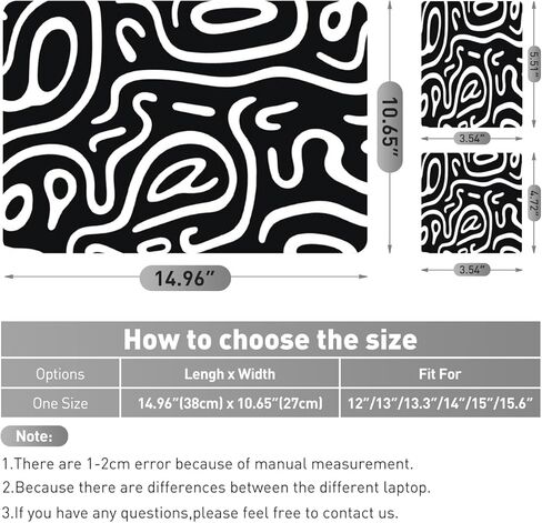 ملصق فني لغطاء الكمبيوتر المحمول: ملصق لاصق من الفينيل المقاوم للماء وقابل لإعادة الاستخدام لأجهزة الكمبيوتر المحمول، ملصقات كرتونية لطيفة لأجهزة الكمبيوتر المحمول تناسب 12 13 13.3 14 15 15.4 15.6 بوصة- جرافيتي in Kuwait