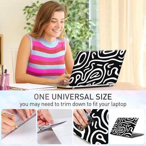 ملصق فني لغطاء الكمبيوتر المحمول: ملصق لاصق من الفينيل المقاوم للماء وقابل لإعادة الاستخدام لأجهزة الكمبيوتر المحمول، ملصقات كرتونية لطيفة لأجهزة الكمبيوتر المحمول تناسب 12 13 13.3 14 15 15.4 15.6 بوصة- جرافيتي in Kuwait