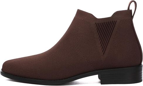 حذاء رياضي للكاحل للنساء من Athlefit بمقدمة مربعة وكعب منخفض مكتنز حذاء مريح سهل الارتداء قصير in Kuwait