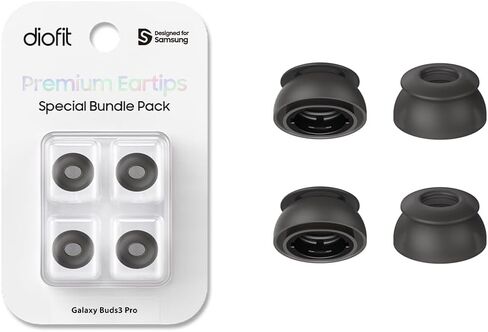 سماعات الأذن Galaxy Buds3 Pro متعددة الحواف (أسود، متوسط) in Kuwait