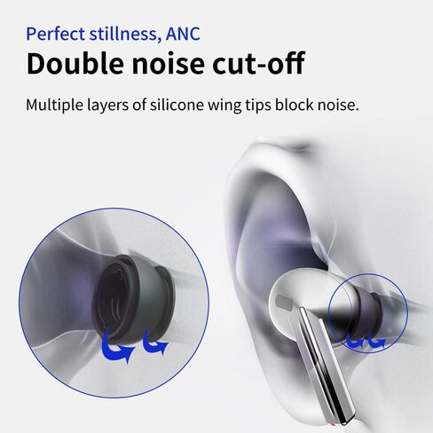 سماعات الأذن Galaxy Buds3 Pro متعددة الحواف (أسود، متوسط) in Kuwait