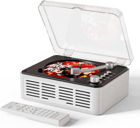 CD Player with Speakers Retro Bluetooth CD Players for Home-Brown | Vintage Nostalgic Bluetooth Transmitter,FM Radio,USB Playback,SPDIF,AUX Output,Headphone Jack,CD-R/RW & MP3-CD Support in Kuwait