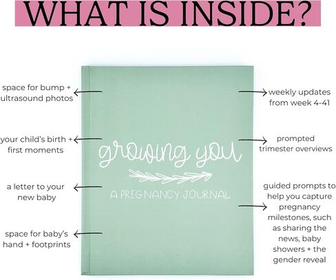 Pregnancy Journal Memory Book for Expecting Moms (Grey) by This Little Love Co in Saudi Arabia