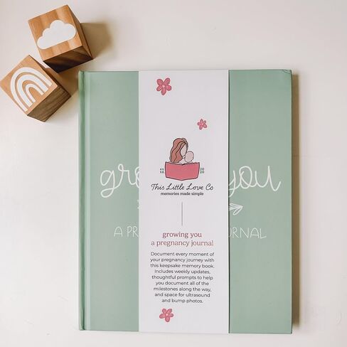 Pregnancy Journal Memory Book for Expecting Moms (Grey) by This Little Love Co in Saudi Arabia