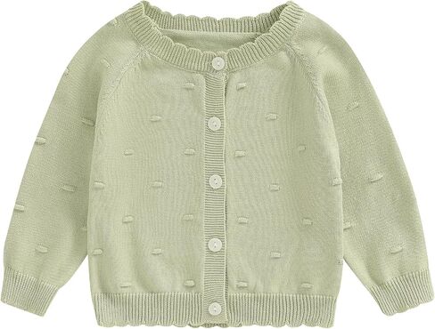 Baby Girl Cardigan Long Sleeve Button Up Sweater Toddler Girl Fall Outfits | baby cardigans toddler cardigans long sleeve sweater in Saudi Arabia