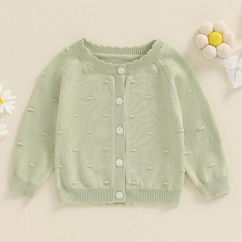Baby Girl Cardigan Long Sleeve Button Up Sweater Toddler Girl Fall Outfits | baby cardigans toddler cardigans long sleeve sweater in Saudi Arabia
