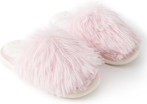 ForBaysy Faux Fur Slippers Memory Foam Slippers Ladies Fluffy Winter House Shoes Indoor Fuzzy Fluffy Slipper in Saudi Arabia