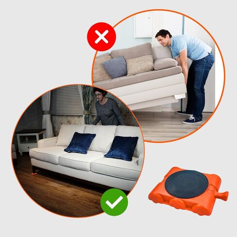 رافعة أثاث Gooloo عالية التحمل للأثاث بسعة تحميل 660 رطل، مجموعة أدوات رفع الأثاث، عجلات دوارة، محركات أثاث بعجلات in Kuwait