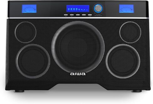 Aiwa Exos-10 Portable Bluetooth Speaker, 200W RMS Power, 6.5" Subwoofer, Deep Bass, Party Sync, Backlit Display, FM/BT/USB/AUX, Remote Control, Carry Strap, Bluetooth V5.0 in Saudi Arabia