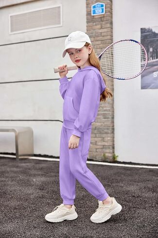 Arshiner Toddler Girl's 2Pcs Clothing Sets Long Sleeve Hoodie Sweatshirt Pants Set with Pockets Fall Winter Clothes 1-6 in Saudi Arabia