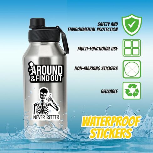 120pcs Funny Stickers for Adults, Prank Meme (Dirty) Hilarious Sticker Pack for Laptop, Hard Hat, Work, Water Bottles, Computers, Vinyl Waterproof Decals (120) in Kuwait