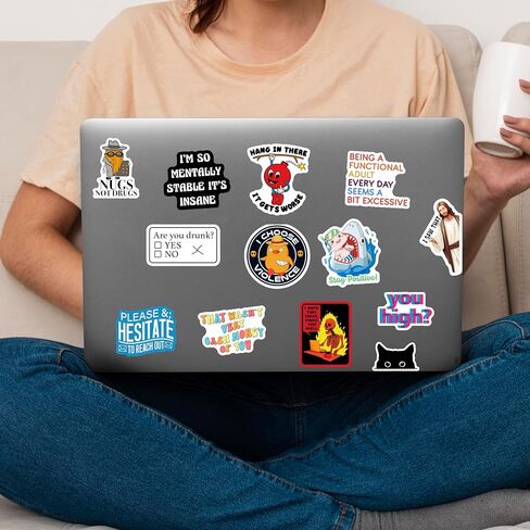 120pcs Funny Stickers for Adults, Prank Meme (Dirty) Hilarious Sticker Pack for Laptop, Hard Hat, Work, Water Bottles, Computers, Vinyl Waterproof Decals (120) in Saudi Arabia