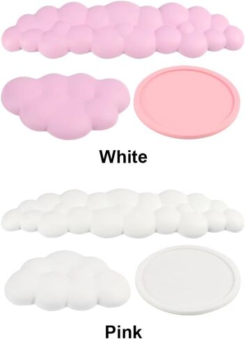 لوحة مفاتيح مسند المعصم السحابية، مسند معصم مريح للفأرة مع كوستر، مثالي للوحة المفاتيح، وعشاق الألعاب، ورسامي الكمبيوتر في المكتب والمنزل (وردي) in Kuwait