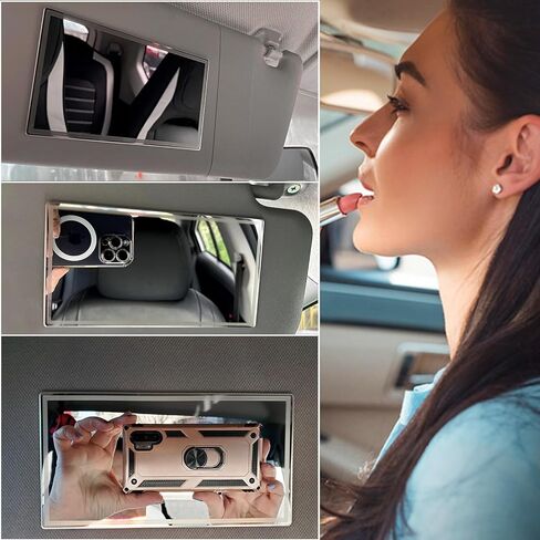 مرآة واقية من الشمس للسيارة، مرآة مكياج لمستحضرات التجميل للسيارة، مرآة زينة ذاتية اللصق للسيارات للشاحنة، سيارات الدفع الرباعي (مستطيلة) in Kuwait