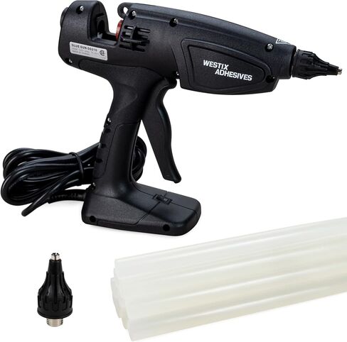 IDL Packaging GG-5810 Industrial 450W Hot Glue Gun with 10 pcs Glue Sticks - 5/8" x 10" Full-Size Glue Sticks, Amber - Hot Glue Gun Kit for Variety of Surfaces: Foam, Vinyl, Leather, or Upholstery in Kuwait