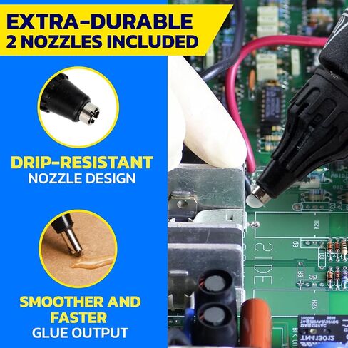 IDL Packaging GG-5810 Industrial 450W Hot Glue Gun with 10 pcs Glue Sticks - 5/8" x 10" Full-Size Glue Sticks, Amber - Hot Glue Gun Kit for Variety of Surfaces: Foam, Vinyl, Leather, or Upholstery in Kuwait