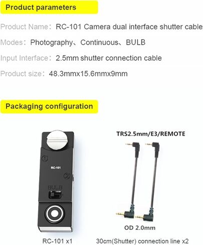 for Leica SL2 SL3 SL2S The Camera Releases The Shutter Cord Remote Control RC101-sl2 Remote 1/4 Screw Fixing Small Release Button Handle (RC101-SL2) in Kuwait