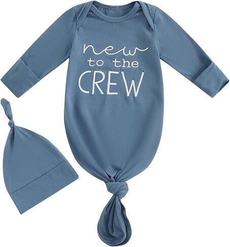 Ayalinggo Newborn Sleeper Gown Baby Boy Girl Football Outfit Infant Nightgown Sleeping Bag Sleepwear Pajamas in Saudi Arabia