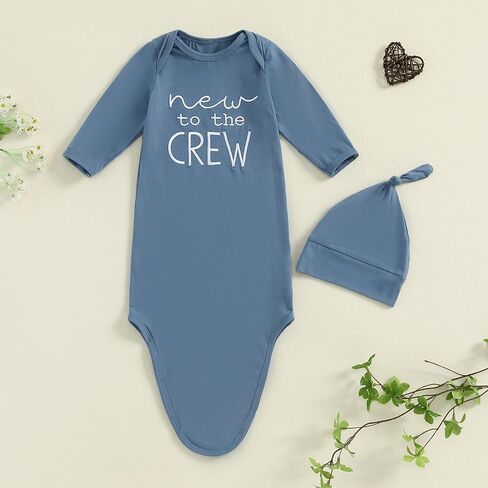 Ayalinggo Newborn Sleeper Gown Baby Boy Girl Football Outfit Infant Nightgown Sleeping Bag Sleepwear Pajamas in Saudi Arabia