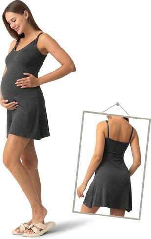 SUNNYBUY Women's Nursing Nightgown Maternity Robe Set, 3 in 1 Labor Delivery Breastfeeding Dress Postpartum Sleepwear in Kuwait