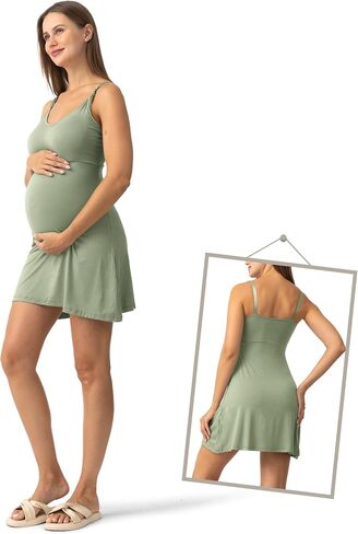 SUNNYBUY Women's Nursing Nightgown Maternity Robe Set, 3 in 1 Labor Delivery Breastfeeding Dress Postpartum Sleepwear in Kuwait