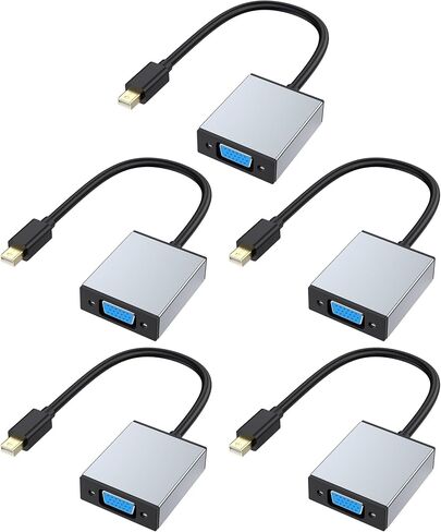 محول DisplayPort إلى VGA، منفذ عرض إلى محول VGA ذكر إلى أنثى ألومنيوم HD 1080P، سلك مطلي بالذهب للكمبيوتر والشاشة والتلفزيون وجهاز العرض المتوافق مع Lenovo وDell وHP وASUS in Kuwait