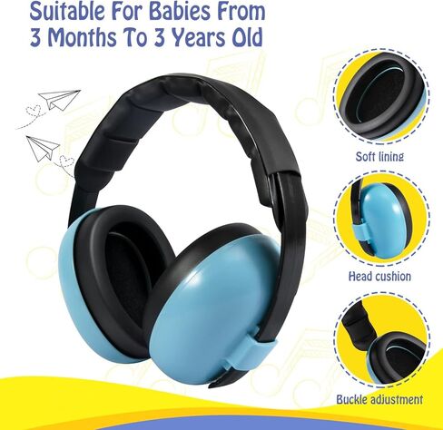 سماعات أذن لحماية الأذن وإلغاء الضوضاء وسماعات رأس للرضع للأطفال من عمر 3 أشهر إلى 3 سنوات in Kuwait