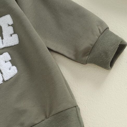 fhutpw Fall Baby Boy Clothes Toddler Embroidery Little Dude Print Long Sleeve Sweatshirt Tops Solid Pants Winter Outfits in Kuwait