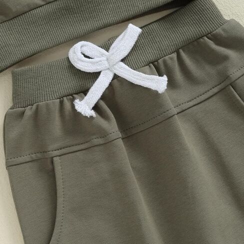 fhutpw Fall Baby Boy Clothes Toddler Embroidery Little Dude Print Long Sleeve Sweatshirt Tops Solid Pants Winter Outfits in Kuwait