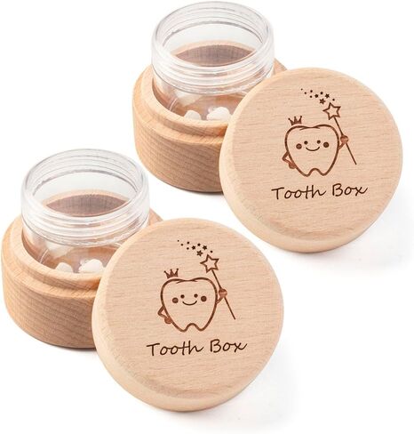 Tooth Fairy Box for Girls and Boys Wooden Cute Tooth Box with Transparent acrylic box, Lost Teeth Storage for Kids, Dropped Tooth Keepsake Storage Box Gift in Saudi Arabia