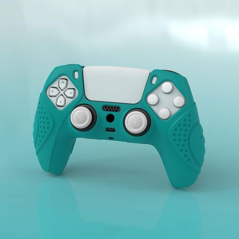 eXtremeRate PlayVital Guardian Edition Ergonomic Soft Anti-Slip Controller Silicone Case Cover for ps5, Rubber Protector Skins with Black Joystick Caps for ps5 Controller - Purple & Black in Kuwait