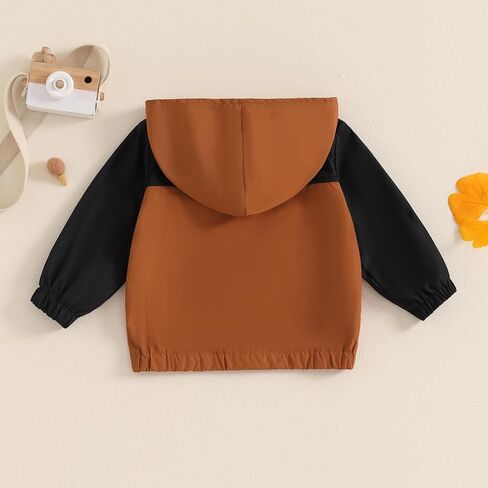 MERSARIPHY Toddler Boy Hoodies Baby Boy Jacket Lightweight Pocket Zip Up Hooded Jackets Baby Fall Winter Outwear in Kuwait