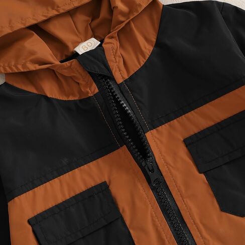 MERSARIPHY Toddler Boy Hoodies Baby Boy Jacket Lightweight Pocket Zip Up Hooded Jackets Baby Fall Winter Outwear in Kuwait