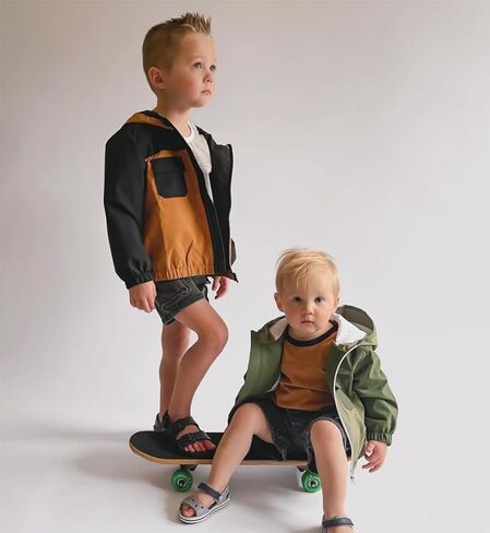 MERSARIPHY Toddler Boy Hoodies Baby Boy Jacket Lightweight Pocket Zip Up Hooded Jackets Baby Fall Winter Outwear in Kuwait