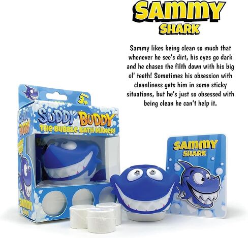 Suddy Buddy® Bubble Bath Toy, Kids Ages 3+, Boys and Girls, Safe & Clean, Collect All Four. Includes: 1 Character Bubble soap Dispenser, 1 Trading Card, and 3 Super Bubble Drops. Manta Ray in Saudi Arabia