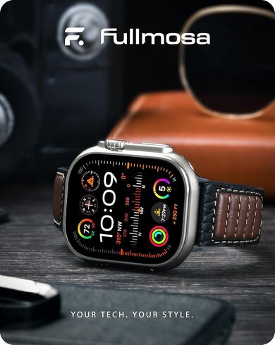 Fullmosa Café Racer جلد سوار ساعة أبل 49 مللي متر 46 مللي متر 45 مللي متر 44 مللي متر 42 مللي متر 41 مللي متر 40 مللي متر 38 مللي متر ل iWatch Ultra SE Series 10 9 8 7 6 5 4 3 2 1 in Kuwait
