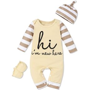 Newborn Baby Boy Romper Stripe Sleeve Outfits Jumpsuit Baby Boy Summer Clothes One Piece Romper