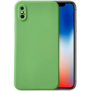 Compatible with iPhone Xs Max Soft Liquid Silicone Gel Cell Phone Mobile Basic Back Case Cover (Black)