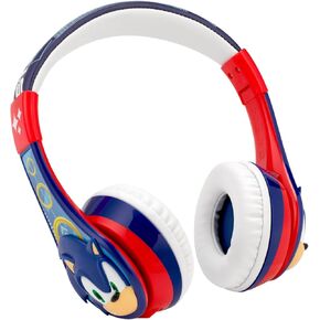 eKids Sonic The Hedgehog Bluetooth Headphones for Kids, Wireless Headphones with Microphone Includes Aux Cord, Volume Reduced Kids Headphones for School, Home, or Travel in Kuwait