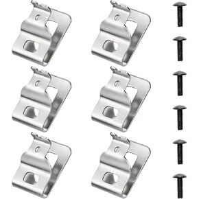 Belt Clips Replacement for Dewalt, 6 Pack Drill Tool Clips Hooks with Screws for Dewalt N268241, 304 Stainless Steel Drill Tools for 20V Power Tools DCD980, DCD985, DCD980L2, DCD985L2