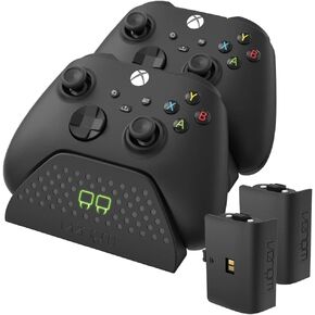 Venom Twin Charging Dock with 2 x Rechargeable Battery Packs - White